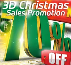 圣诞节海报：3D Christmas Sales Promotion